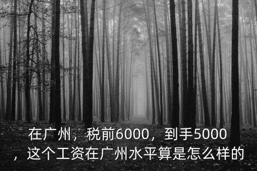 在廣州每個月7000到手實際多少,在廣州一個月到手8000塊