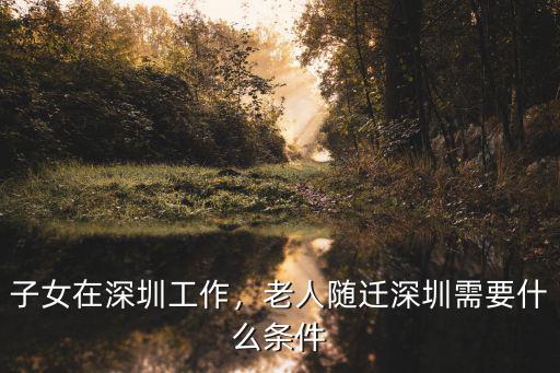 深圳隨遷子女有多少,子女在深圳工作