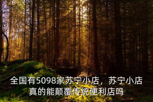 全國有5098家蘇寧小店，蘇寧小店真的能顛覆傳統便利店嗎