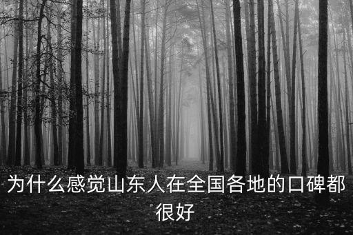 為什么感覺山東人在全國各地的口碑都很好
