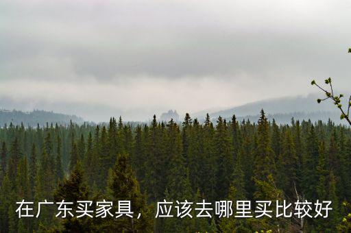 在廣東買家具，應該去哪里買比較好