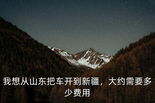 九米六從山東到新疆費用多少,我想從山東把車開到新疆