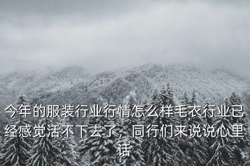 深圳服裝行業(yè)最近怎么樣,今年的服裝行業(yè)行情怎么樣