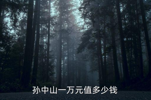 孫中山五百萬元值多少錢,孫中山100元紙幣值多少錢