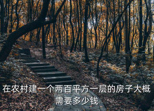 在農村建一個兩百平方一層的房子大概需要多少錢