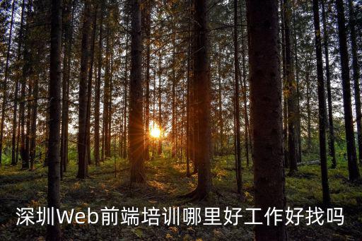 深圳Web前端培訓哪里好工作好找嗎