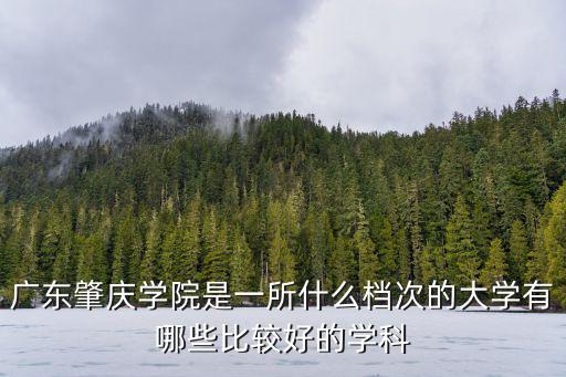 廣東肇慶學(xué)院是一所什么檔次的大學(xué)有哪些比較好的學(xué)科