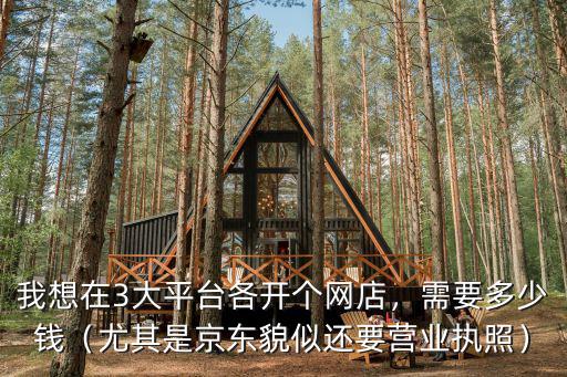我想在3大平臺各開個網店，需要多少錢（尤其是京東貌似還要營業執照）