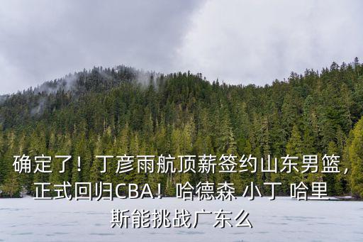 山東男籃小丁年薪多少,小丁與山東男籃和解將雙贏