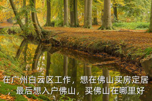 在廣州白云區(qū)工作，想在佛山買房定居，最后想入戶佛山，買佛山在哪里好