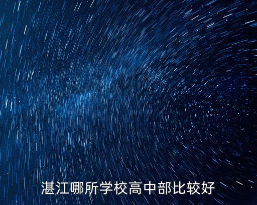 湛江高中生補課哪里好,高中數學補習哪里好