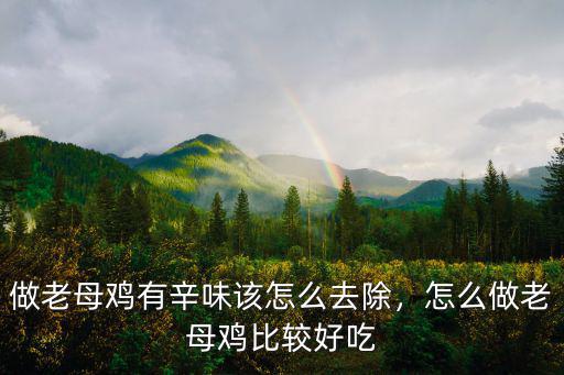 做老母雞有辛味該怎么去除，怎么做老母雞比較好吃
