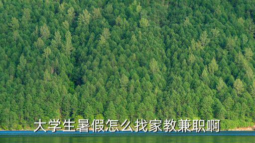 大學生暑假怎么找家教兼職啊