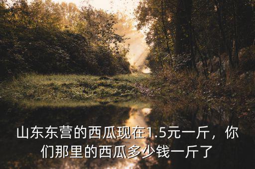 山東東營的西瓜現在1.5元一斤，你們那里的西瓜多少錢一斤了