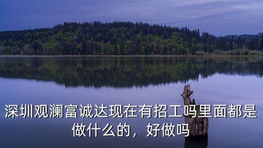 深圳現(xiàn)在哪里有風扇廠招工嗎,深圳觀瀾富誠達現(xiàn)在有招工嗎