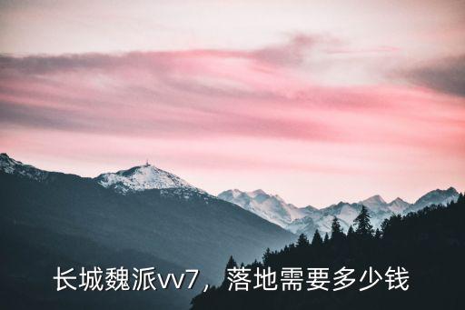 長城魏派vv7，落地需要多少錢