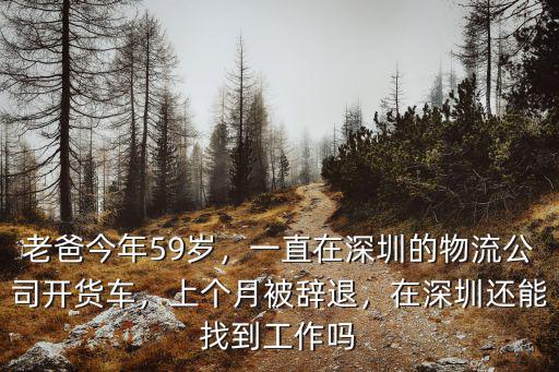 老爸今年59歲，一直在深圳的物流公司開貨車，上個月被辭退，在深圳還能找到工作嗎