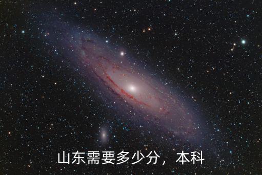 山東需要多少分，本科