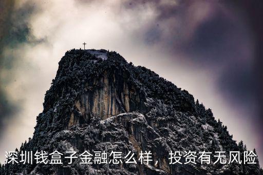 深圳萬金道投資怎么樣,深圳錢盒子金融怎么樣