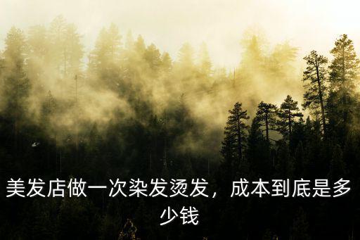 美發店做一次染發燙發，成本到底是多少錢