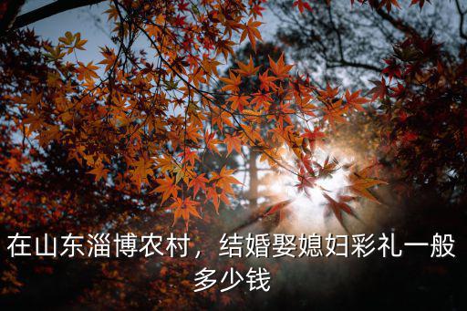 在山東淄博農(nóng)村，結(jié)婚娶媳婦彩禮一般多少錢