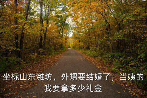 坐標山東濰坊，外甥要結婚了，當姨的我要拿多少禮金