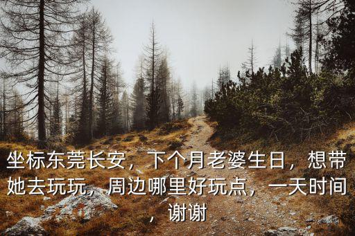 坐標東莞長安，下個月老婆生日，想帶她去玩玩，周邊哪里好玩點，一天時間，謝謝