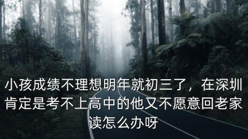 深圳考高中考不上怎么辦,深圳中考落榜怎么辦