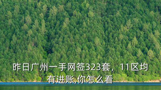廣州增城網簽一手多少套,昨日廣州一手網簽323套
