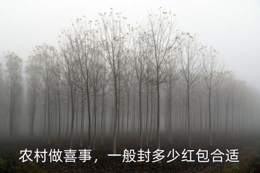 農村做喜事，一般封多少紅包合適