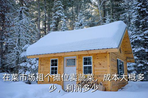 在菜市場租個攤位賣蔬菜，成本大概多少，利潤多少