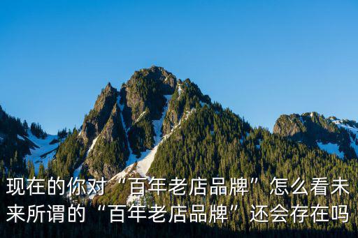 現在的你對“百年老店品牌”怎么看未來所謂的“百年老店品牌”還會存在嗎