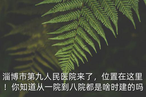 淄博市第九人民醫院來了，位置在這里！你知道從一院到八院都是啥時建的嗎