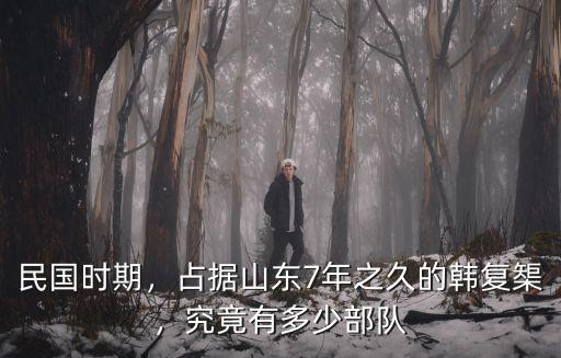 山東部隊有多少人,究竟有多少部隊