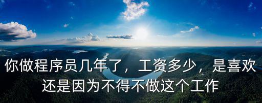 你做程序員幾年了，工資多少，是喜歡還是因?yàn)椴坏貌蛔鲞@個(gè)工作
