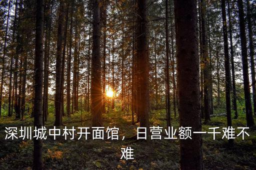 深圳寶安開面館多少錢,本人在深圳開了一家面館