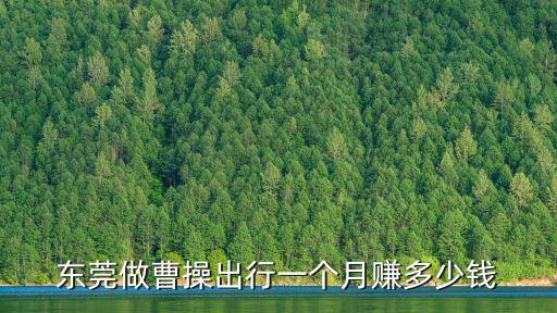 東莞做曹操出行一個月賺多少錢
