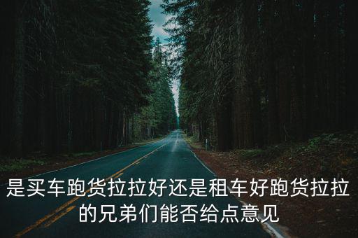 是買車跑貨拉拉好還是租車好跑貨拉拉的兄弟們能否給點(diǎn)意見