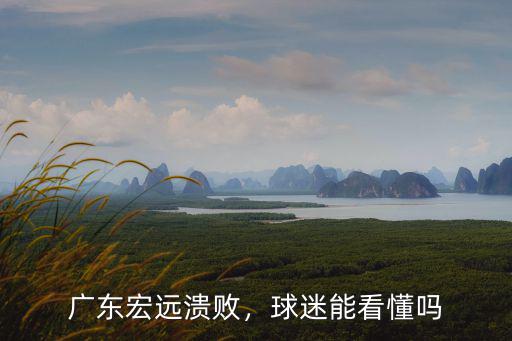 廣東宏遠潰敗，球迷能看懂嗎