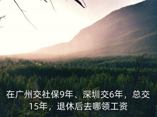 在廣州上班社保交到哪里了,在廣州交社保9年
