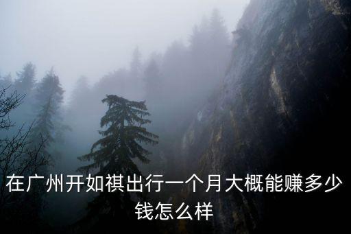 在廣州開如祺出行一個月大概能賺多少錢怎么樣
