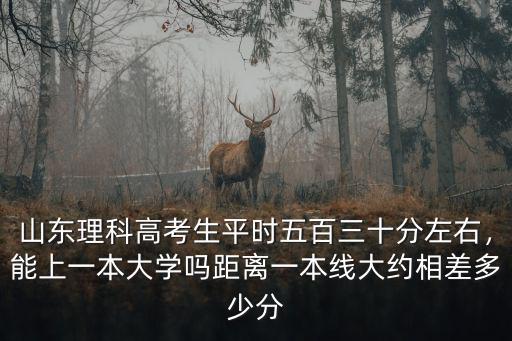 山東理科高考生平時(shí)五百三十分左右，能上一本大學(xué)嗎距離一本線大約相差多少分