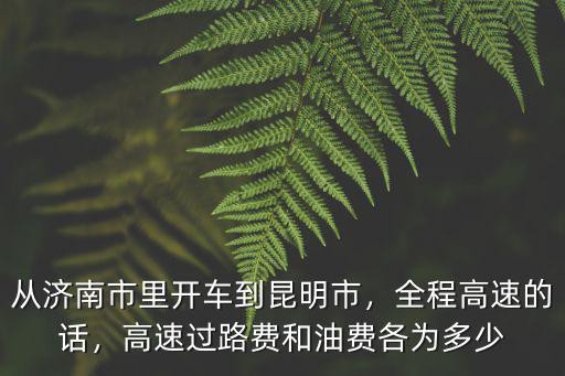 從濟(jì)南市里開車到昆明市，全程高速的話，高速過路費(fèi)和油費(fèi)各為多少