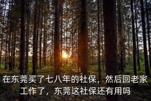 東莞社保多少年最劃算,東莞這社保還有用嗎
