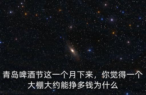 青島啤酒節30屆年能賺多少錢,青島啤酒節賣什么最掙錢