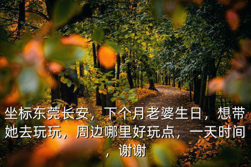 坐標東莞長安，下個月老婆生日，想帶她去玩玩，周邊哪里好玩點，一天時間，謝謝