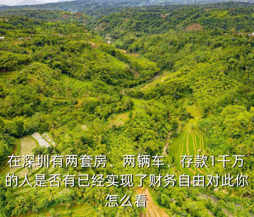 在深圳有兩套房、兩輛車、存款1千萬(wàn)的人是否有已經(jīng)實(shí)現(xiàn)了財(cái)務(wù)自由對(duì)此你怎么看