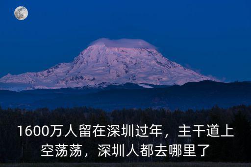 1600萬人留在深圳過年，主干道上空蕩蕩，深圳人都去哪里了
