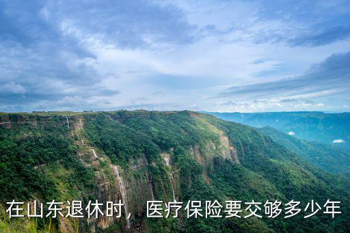 山東日照市醫保交多少年,醫療保險要交夠多少年