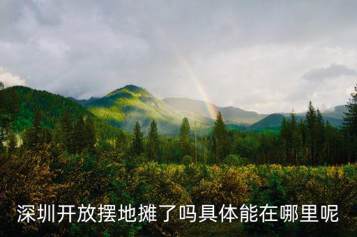 深圳開放擺地?cái)偭藛峋唧w能在哪里呢
